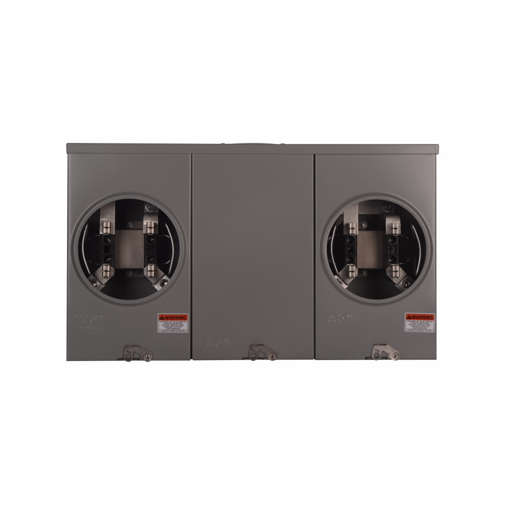 UT2R2332TCH Meter Socket, 2 Position, 200 Amp, Hub Opening, UL Grounding