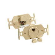 41054-IDD Decora 6P4C 110-Style Round Telephone Wallplate Insert, Ivory