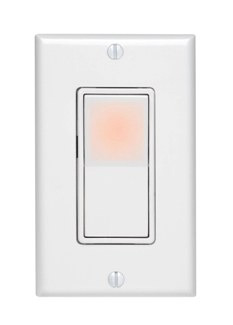 5674-2W Decora Illuminated AC Quiet Switch With Wallplate, 120 VAC, 15 A