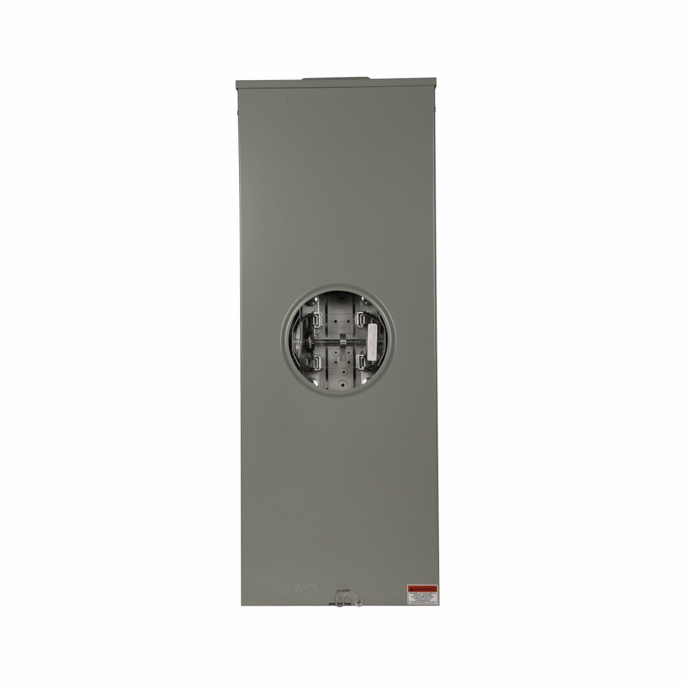 UTH4300UCH Meter Socket, 1 Position, Commercial or Residential Service 320 Amp, OH, UG, 5x5 inch Hub Cover Plate, 3/8 inch Stud, 4 Jaw, 1 Phase, 3/8 inch Stud, Lever Bypass, Ground Connector #14-#2 Copper, Triplex, 3 Wire, Ringless, 600V