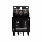 Eaton definite purpose contactor, Quick, 25A, 24 Vac, 50/60 Hz, Open with metal mounting plate, 15-50A, two- and three-pole, 25A, Contactor, Three-pole, 35A, Screw/pressure plate and quick connect terminals (side-by-side), Non-reversing