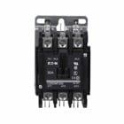 Eaton definite purpose contactor, Mounting plate, Quick, Quick connect (side-by-side), 110/120 Vac, 50/60 Hz, 15-50A, two- and three-pole, Contactor, Three-pole, Global listed, D1, Box lugs (posidrive setscrew), Non-reversing