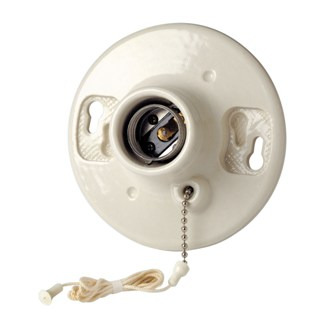 29816-C2 1-Circuit 1-Piece Pull Chain Lampholder, 660 W Lamp, 250 V AC, E26 Lamp