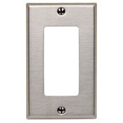 SO26 Oversized Wall Plate, 1 Gangs, 3-1/2 in W x 5-1/4 in H, 302 Stainless Steel