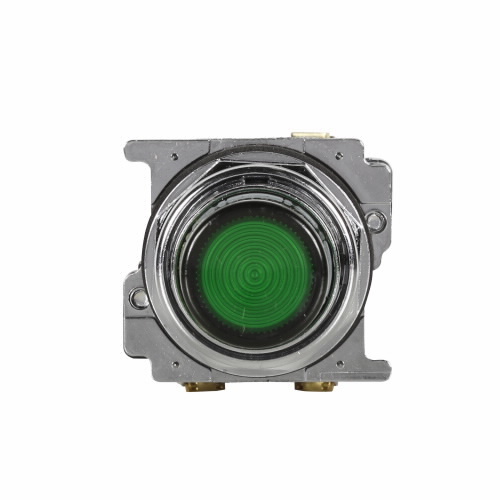 10250T397LGD24-1 Heavy Duty Oil/Watertight Illuminated Pushbutton, 30.5 mm, 1NO-1NC Contact, Green
