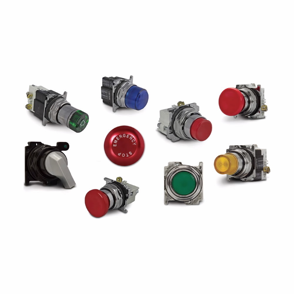 10250T397LLD24-1 Heavy Duty Oil/Watertight Illuminated Pushbutton, 30.5 mm, 1NO-1NC Contact, Green