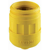 6017-Y Weather Resistant Plug Boot, For Use With Straight Blade/Locking Plug and Connector, 125 V AC, 15/20 A, 3/4-Wire, Thermoplastic Elastomer, Yellow