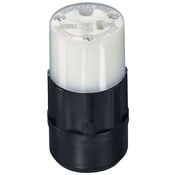 5669-C Cable Mount Grounding Straight Blade Connector, 250 V AC, 15 A, 2 Poles, 3 Wires, Black/White