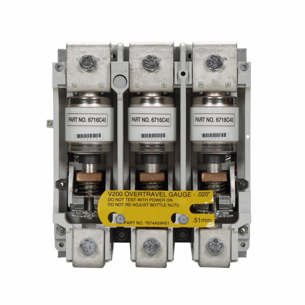 V201K5CJZ1 Non-Reversing Vacuum Contactor, 110/120 V AC V Coil, 270 A, 1NC Contact, 3 Poles