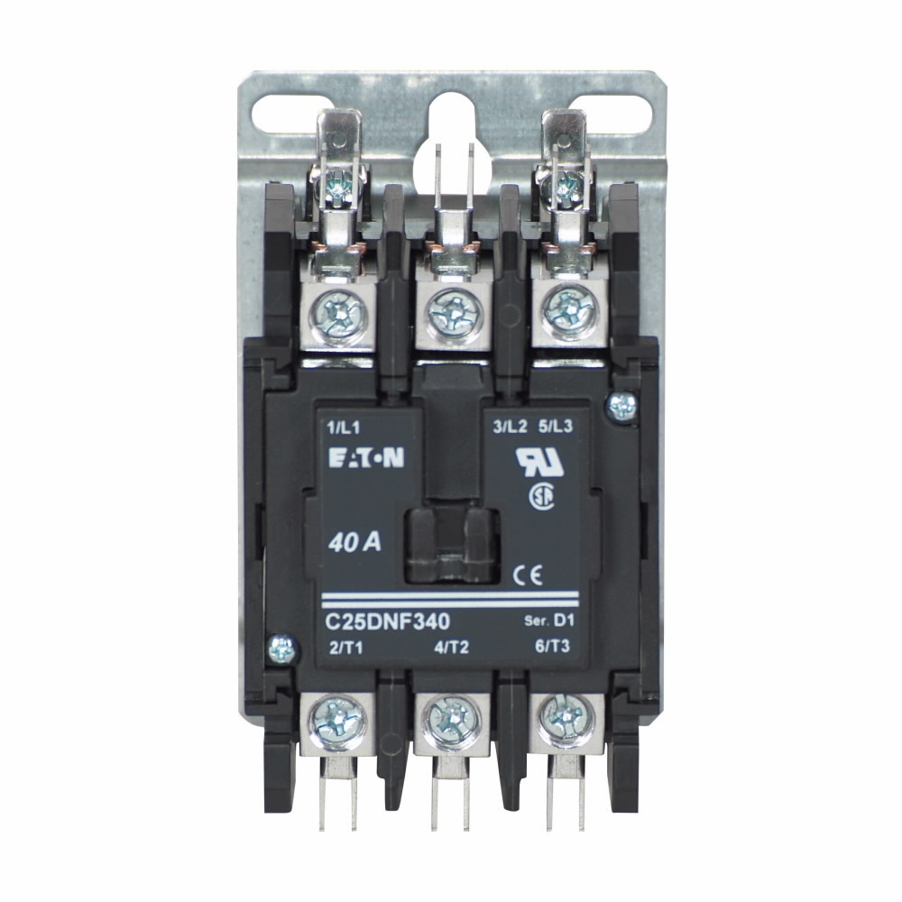 C25DNF350B Non-Reversing Definite Purpose AC Contactor, 208 to 240 V AC V Coil, 50 A, 3 Poles