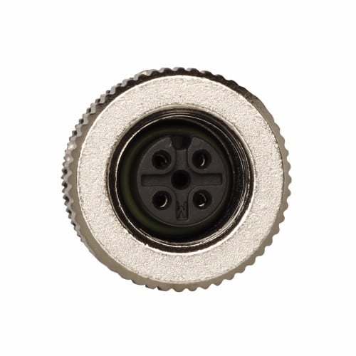 CSDS4 Global Plus 4-Pin Micro Female Straight Photoelectric Field Attachable Connector, 600 V AC, 13 A, 24 to 18 AWG Cable