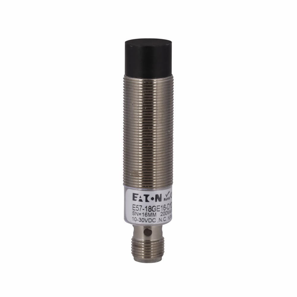 E57-18GE16-D1DB E57 Global 2-Wire Tubular Unshielded Proximity Sensor, Inductive, NPN/PNP Output, 1NC Contact, 10 to 30 V DC