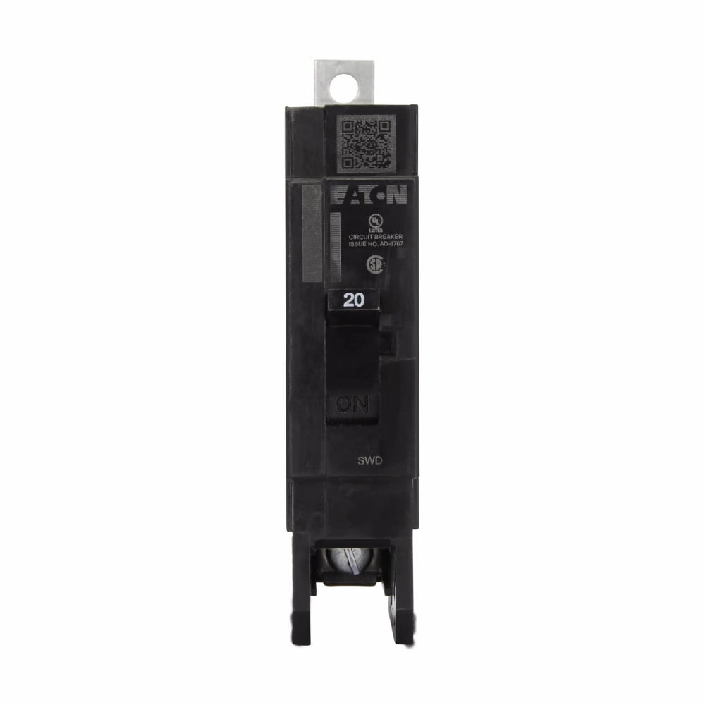 HGHB1020 C Series Type HGHB Molded Case Circuit Breaker, 277 V AC/125 V DC, 20 A, 25 kAIC at 277 VAC Interrupt, 1 Poles, Thermal Magnetic Trip
