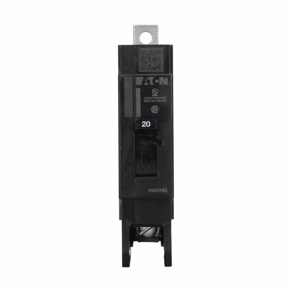 GHB1020HID C Series Type GHB Molded Case Circuit Breaker, 277 V AC/125 V DC, 20 A, 14 kAIC at 277 VAC Interrupt, 1 Poles, Thermal Magnetic Trip
