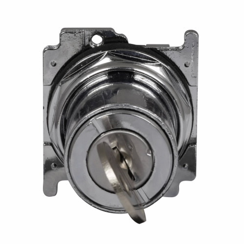 10250T15712H621 Heavy Duty Watertight/Oiltight Non-Illuminated Selector Switch Operator With Key Slot Cover, 30.5 mm, Keyed Operator, 2 Positions