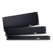 49254-BP1 1RU Standard Blank Face Panel, 19 in H x 1.73 in W, Steel, Black
