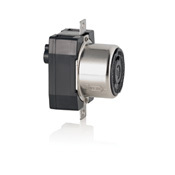 3771 Grounding Locking Receptacle, 600 V AC/250 V DC, 50 A, 2 Poles, 3 Wires, Black