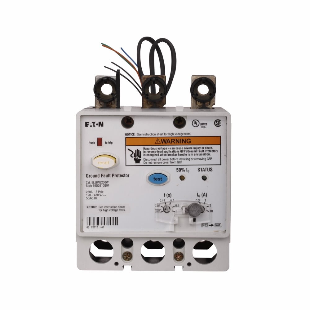 ELJBN3250W Earth Leakage Circuit Breaker, 250 Amp, 3 Pole, 480V