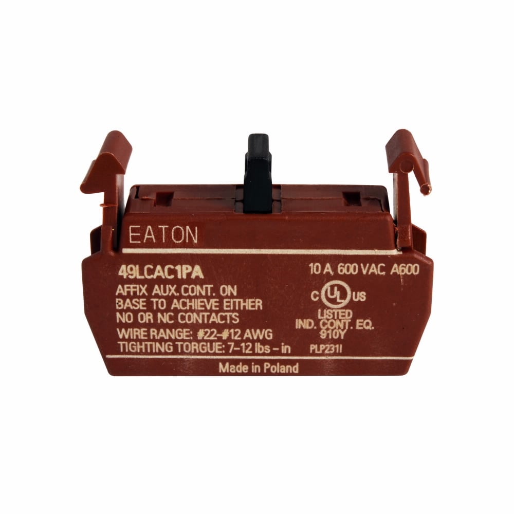 C320AMH2 Freedom 2-Pole Auxiliary Contact, 600 V AC, 1NO-1NC Contacts, Silver Cadmium Alloy