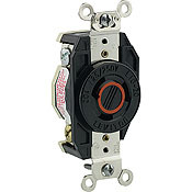 2360 Non-Grounding Locking Receptacle, 125/250 V AC, 20 A, 3 Poles, 3 Wires, Black