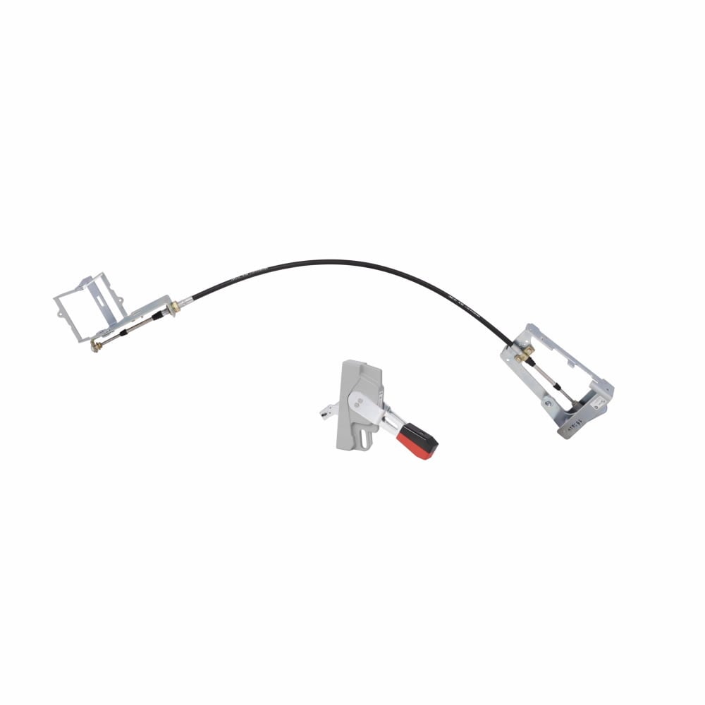 EHMFS03 Handle Mechanism, NEMA 1/3R NEMA Rating, Rotary/Variable Depth Handle Handle/Operation, Through-The-Door Handle Mounting, For Use With G Series EG-Frame Molded Case Circuit Breaker, Flexible Shaft Handle to Device Connection