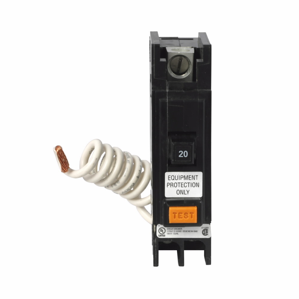 QCGFEP1020 Miniature Circuit Breaker, 20 Amp, 1 Pole, 120V