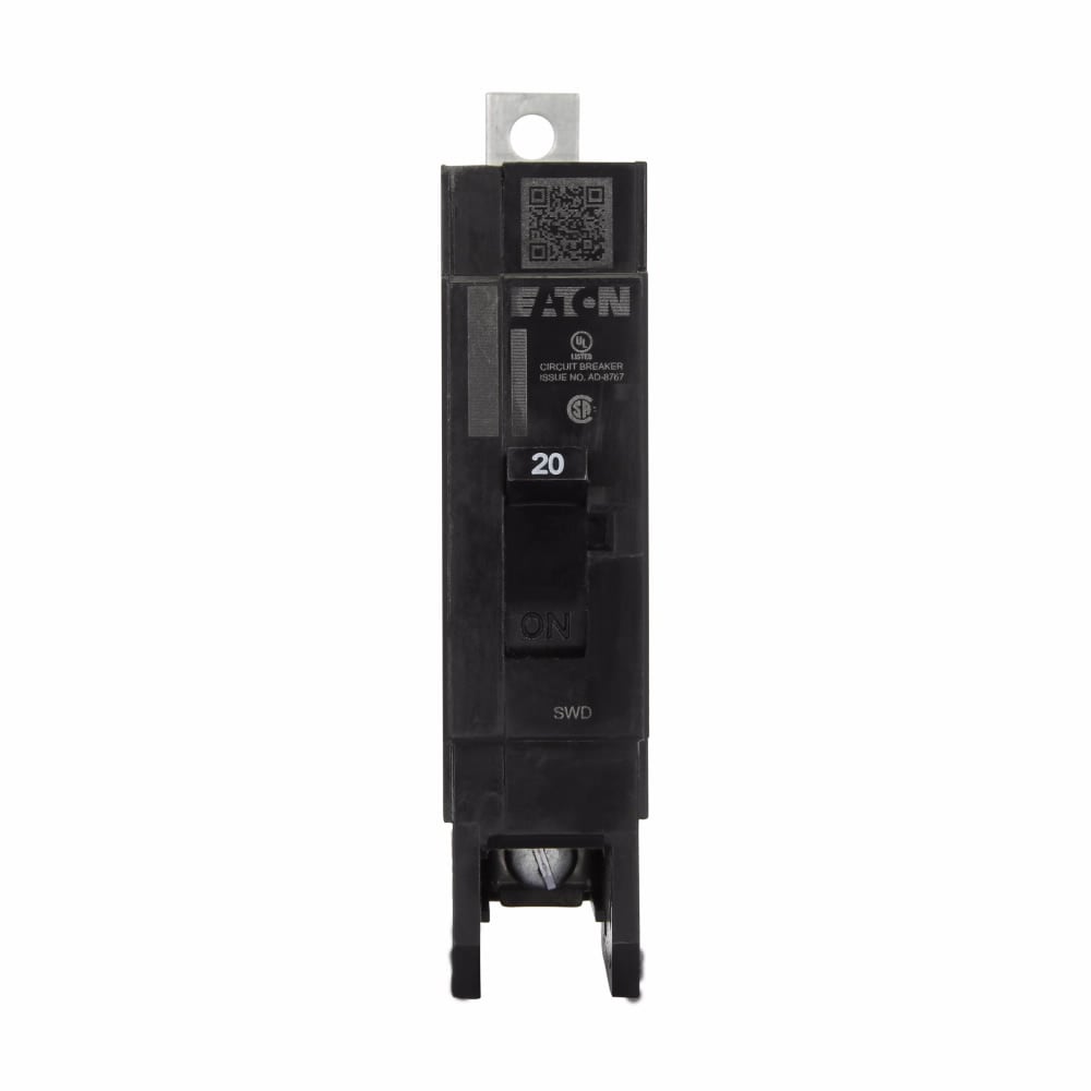 GHB1020 C Series Type GHB Molded Case Circuit Breaker, 277 V AC/125 V DC, 20 A, 14 kA Interrupt, 1 Pole, Thermal Magnetic Trip