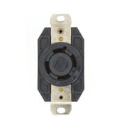 2740 3-Phase Y Grounding Locking Receptacle, 600 V AC, 30 A, 3 Poles, 4 Wires, Black