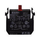 Eaton E22 pushbutton contact block, 22.5 mm, 1NC, Non-metallic Heavy-Duty