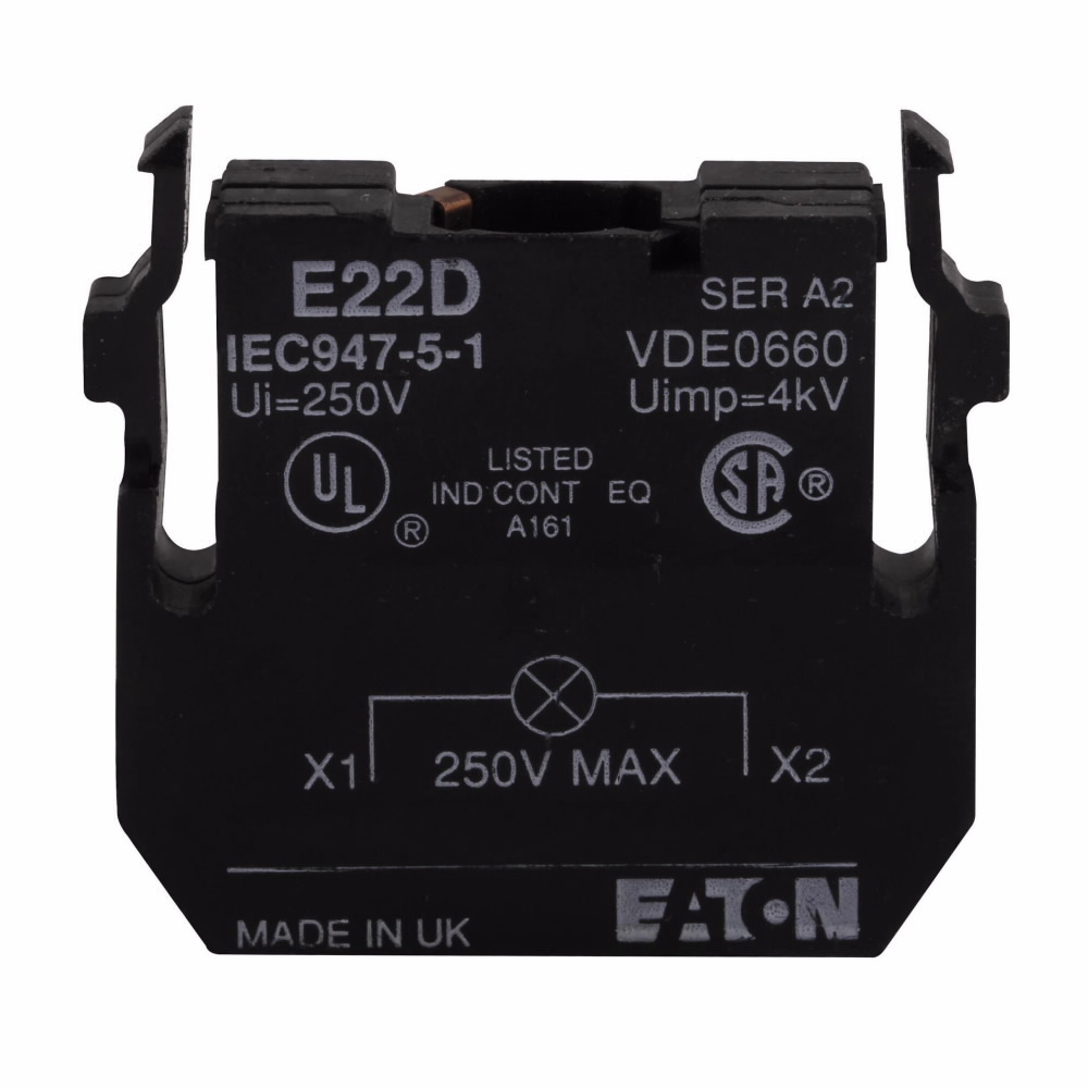 E22D Full Voltage Heavy Duty Non-Metallic Light Unit, 22.5 mm, Incandescent Lamp