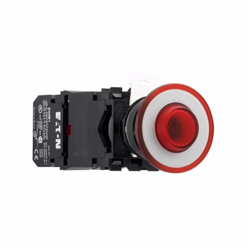 E22GDB2 2-Position Heavy Duty Illuminated Push-Pull Operator, 40 mm, Maintained Contact, Red