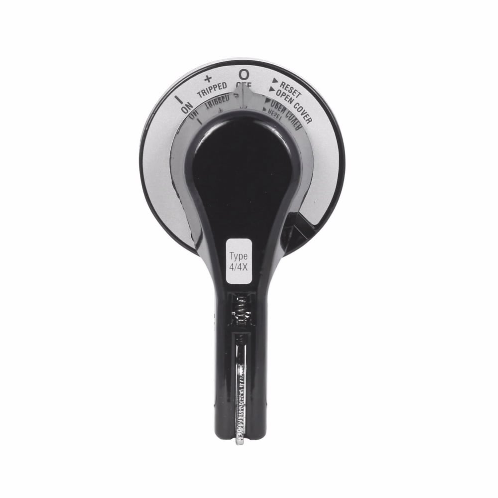 6648C22G01 Round Pistol Standard Rotary Handle, 6 in L x 3 in W x 5 in H, Metal, Black