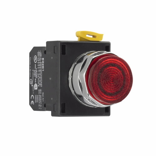 E22T2 Heavy Duty Illuminated Pushbutton Operator, 25 mm, Extended Operator, Momentary Contact, Red