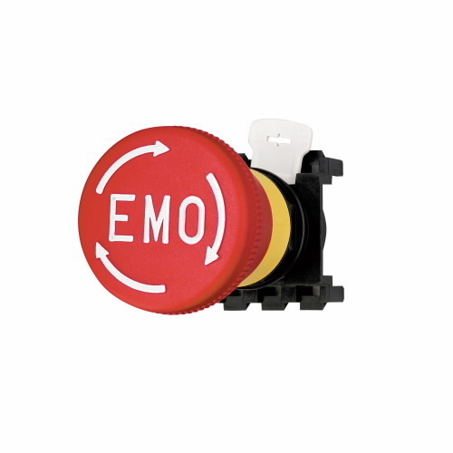 E22LTA2N123 Heavy Duty Non-Metallic Non-Illuminated Oiltight Pushbutton Selector Switch Operator, 40 mm, 1NC Contact, Black/White