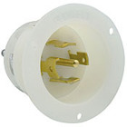 30Amp, 120/208 Volt- 3PY, Flanged Inlet Locking Receptacle, Industrial Grade, Grounding, White