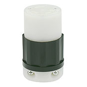 2673 Non-Grounding Cable Mount Locking Connector, 250 V AC, 30 A, 3 Poles, 3 Wires, Black/White