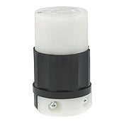2363 Non-Grounding Cable Mount Locking Connector, 125/250 VAC, 20 A, 3 Poles, 3 Wires, Black/White