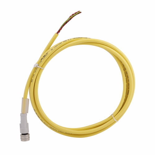 CSAS3F3CY1802 Global Plus 3-Wire Standard Single End Cable Connector, 1/2-20 UNF-2B 3-Pin Micro-Style Straight Female Connector, 2 m L Cable, 3 Poles, Dual Keyway