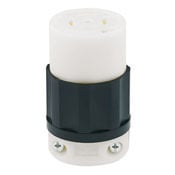 2533 3-Phase Grounding Cable Mount Locking Connector, 347/600 V AC, 20 A, 4 Poles, 5 Wires, Black/White