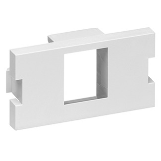 41291-1MW QuickPort MOS Connector Insert, 1 Port, 1 Gang, Snap-Fit Mount, White