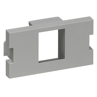 41291-1MG QuickPort Adapter MOS Insert, 1 Port, Snap-Fit Mount, Gray