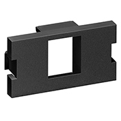 41291-1ME QuickPort Adapter MOS Insert, 1 Port, Snap-Fit Mount, Black