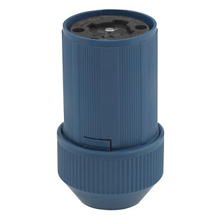 25414-B Grounding Locking Connector, 600/250 VAC/VDC, 30/20 A, 4 Poles, 5 Wires, Blue