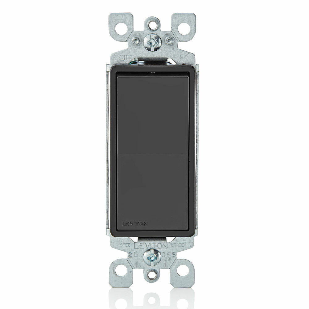 5601-2E Decora Grounding AC Quiet Switch, 120/277 V AC, 15 A, 1/2 hp, 2 hp Power Rating