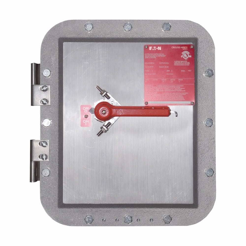 DS361UX Heavy Duty Non-Fusible Disconnect Switch, 480/600 VAC, 250 VDC, 30 A, 5 hp, 15 hp, 20 hp, 3PST Contact, 3 Poles