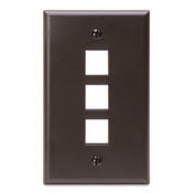 41080-3BP QuickPort Standard Size Wallplate, 1 Gang, 2-3/4 in W, Plastic, Surface Mount