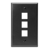 41080-3EP QuickPort Standard Size Wallplate, 1 Gang, 2-3/4 in W, Plastic, Surface Mount