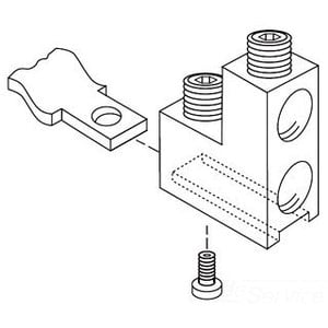 4TA400K Standard Pressure Line and Load Terminal, 3/0 AWG to 250 kcmil Aluminum/Copper, For Use With C Series 400 A 4-Pole KD, HKD and KDC Thermal Magnetic Molded Case Circuit Breaker