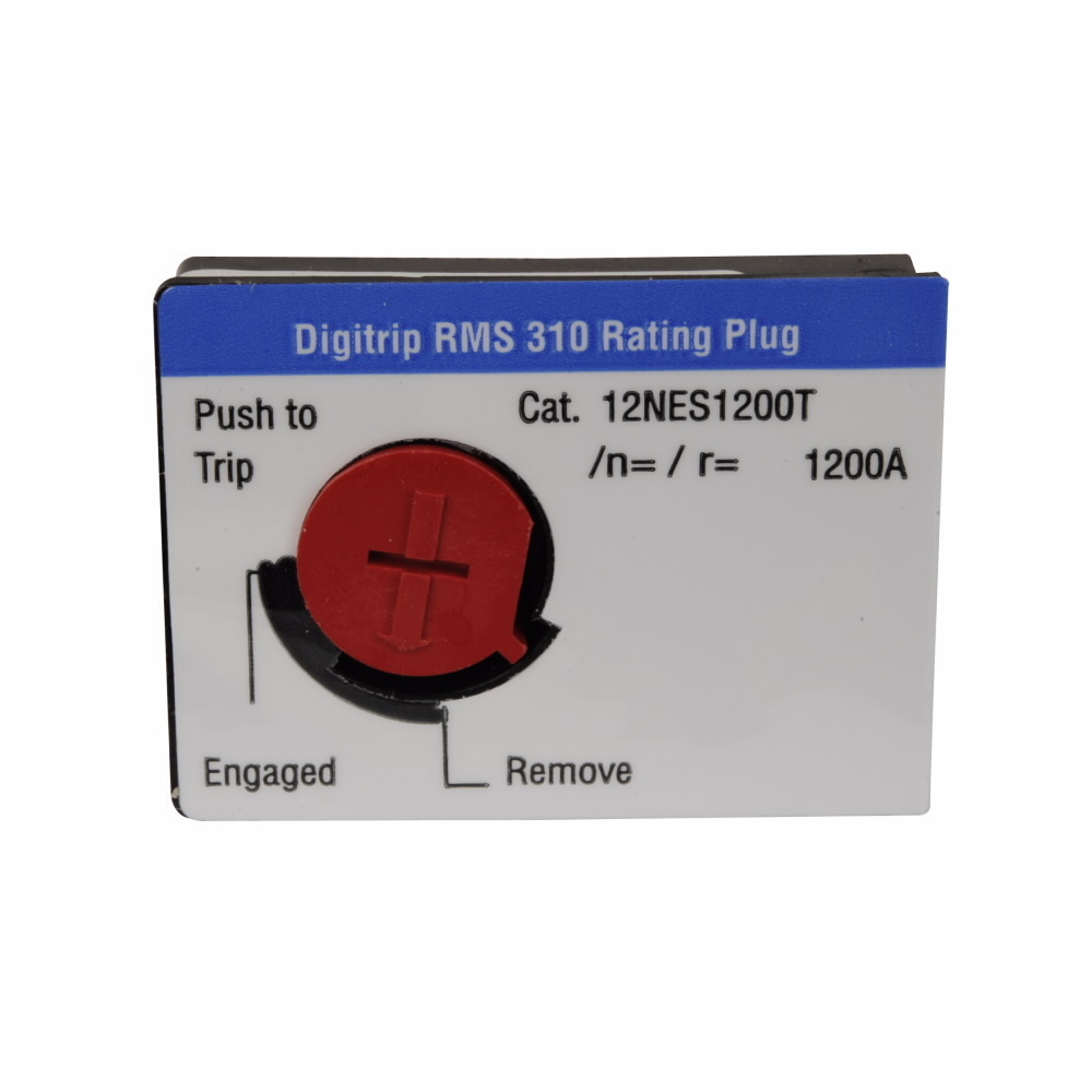 12NES800T Digitrip RMS 310 Electronic Fixed Breaker Rating Plug, 1200 A, 800 A Plug Current, ND Frame