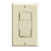 1754-I Decora Traditional Dual Non-Grounding Combination Switch With Ground Screw Terminal, Push-In Wiring, 15/20 A, 120 V AC, 1 Poles